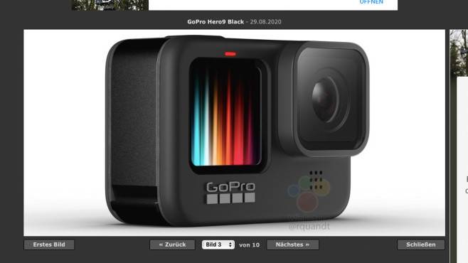 GoPro Hero 9 Black: Erste Bilder zeigen farbiges Front-Display