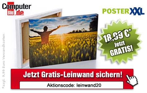 Kostenlose Fotoleinwand sichern!